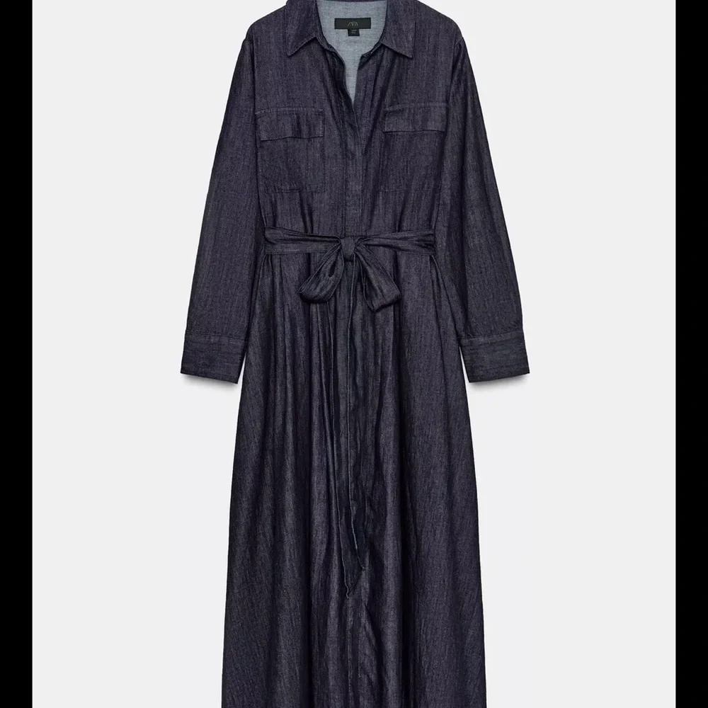 NWT Zara Woman Long Sleeve DenimDress - Picture 7 of 7